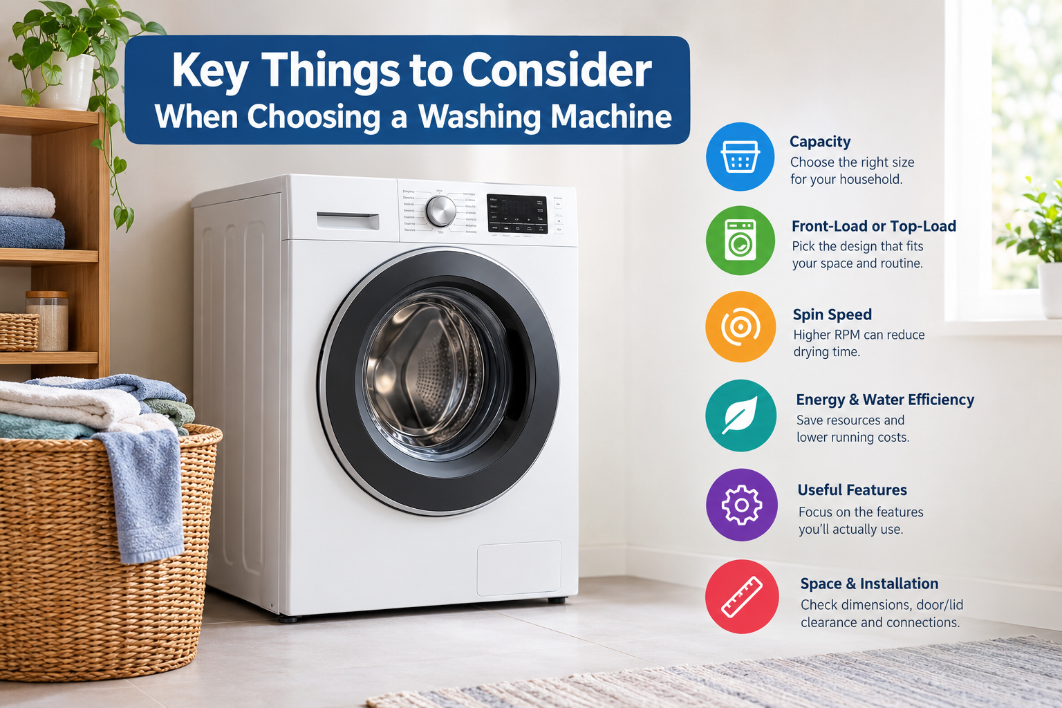 Key factors to consider when choosing a washing machine